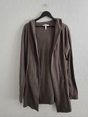 Cloak Brand Butter Long Hood Cardigan Olive Green NWT